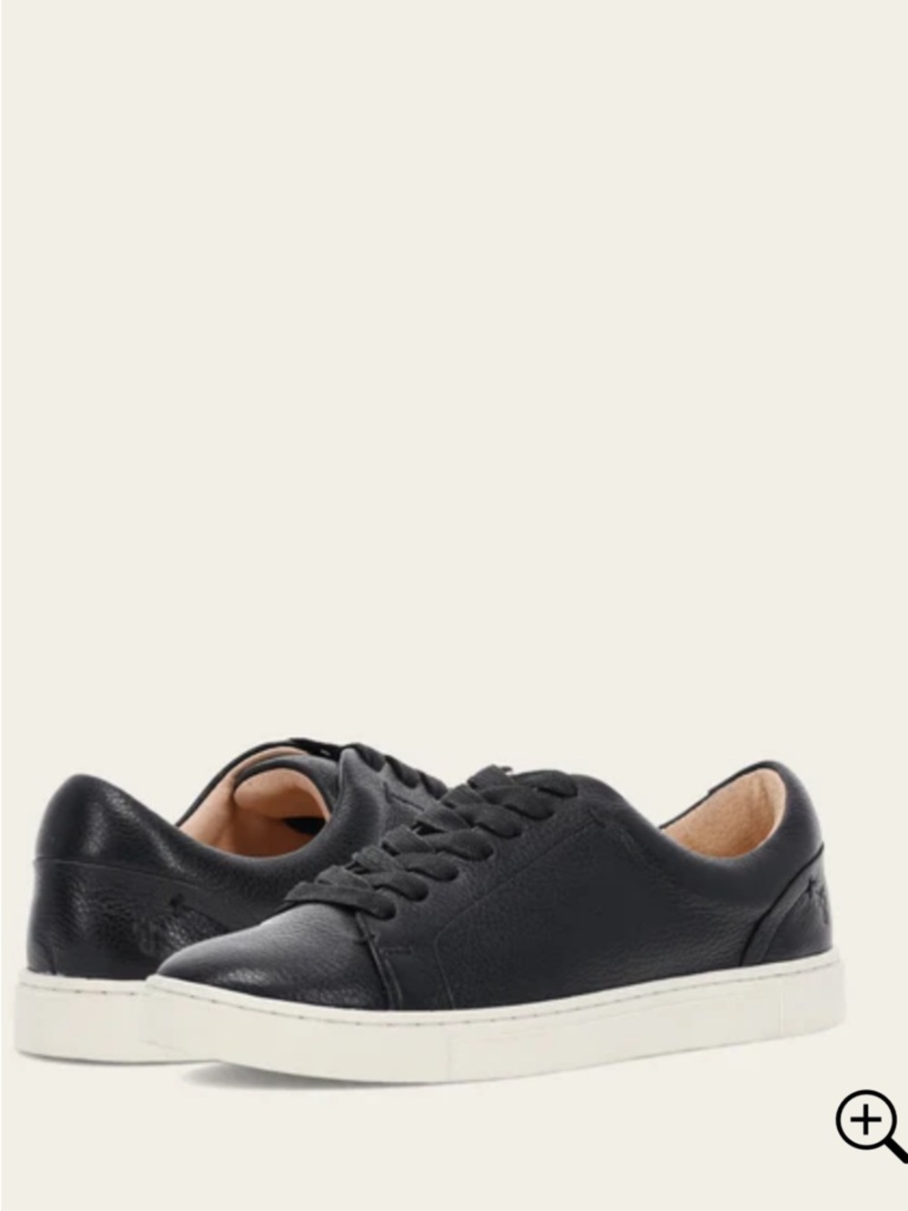Frye Black Leather Ivy Low Lace‎ Sneakers size 8.5